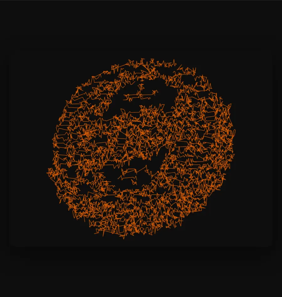 Scribble fills the cap with dense chaotic wandering lines