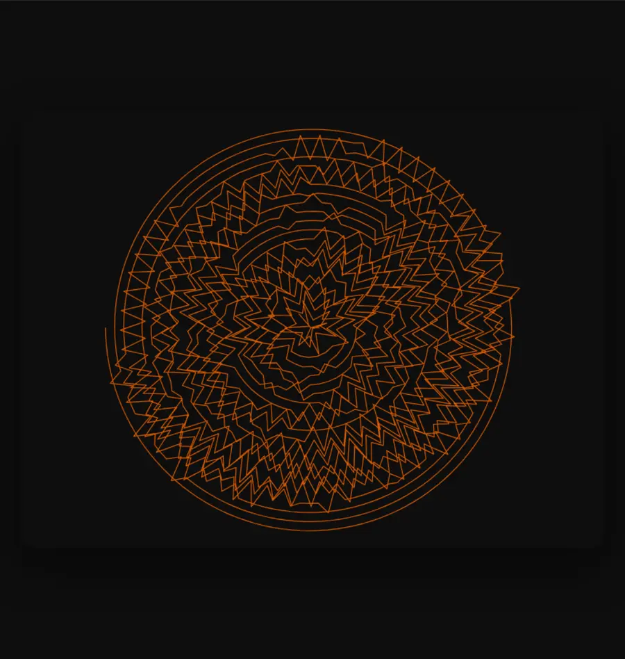 Spiral fills the frame with one continuous coil