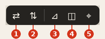 The selection toolbar above a selected rectangle